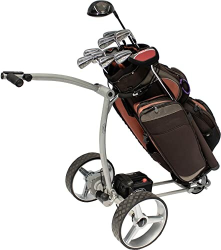 Golfwagen mit Golfschlägern