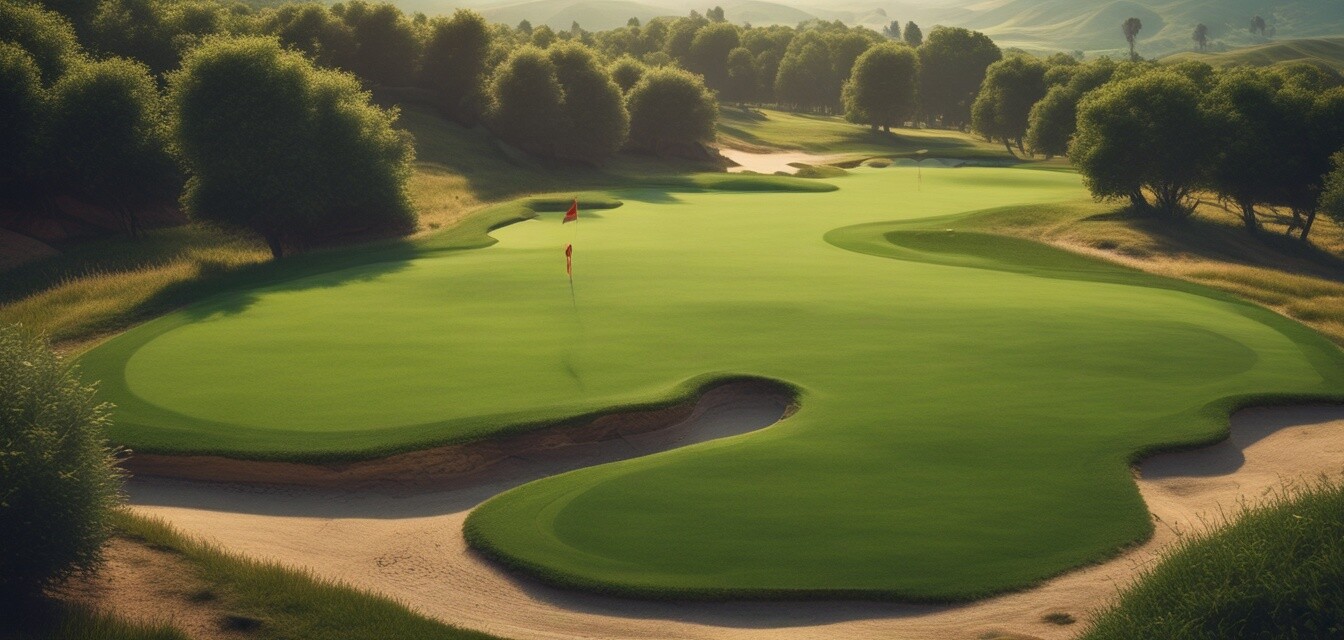 Illustrated golf course card