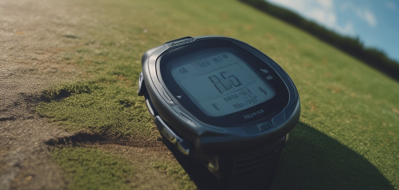 Close-up of golf GPS device