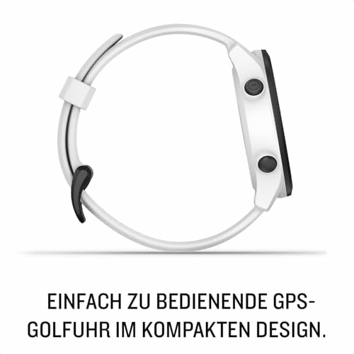 Seitenansicht einer GPS-Golfuhr mit schlichtem Design.
