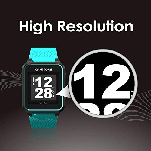 Smartwatch mit hoher Auflösung und blauem Armband