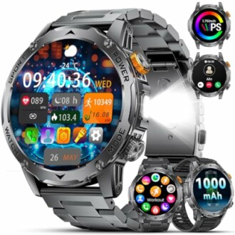 Multifunktionale Smartwatch mit verschiedenen Anzeigeoptionen